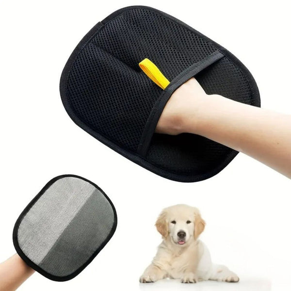 Double-Sided Dog Grooming Gloves -Fur & Dirt Removal