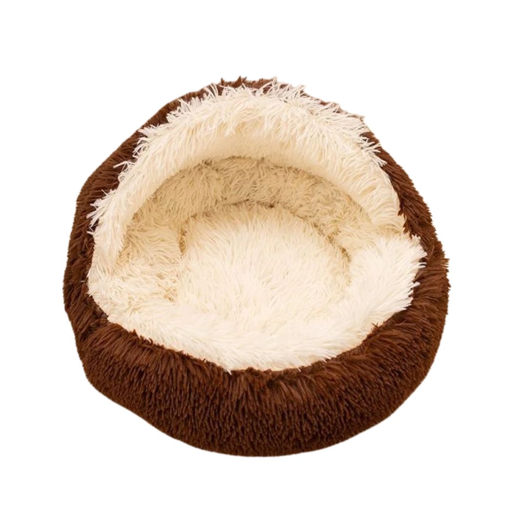 Soft Cat Cave Bed - 2 in 1 Pet Sleeping Cushion
