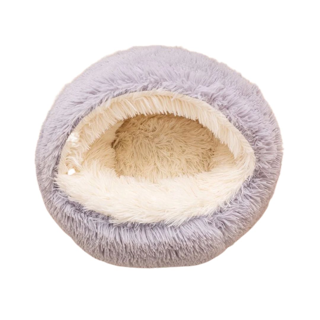 Soft Cat Cave Bed - 2 in 1 Pet Sleeping Cushion
