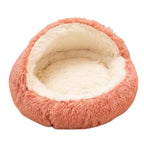 Soft Cat Cave Bed - 2 in 1 Pet Sleeping Cushion