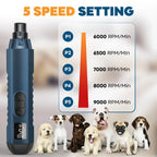 Low noise dog nail grinder