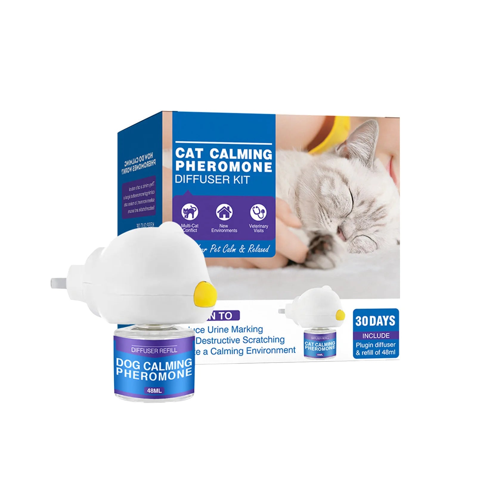 Pet Calming Diffuser Kit for Cats & Dogs - Stress & Anxiety Relief