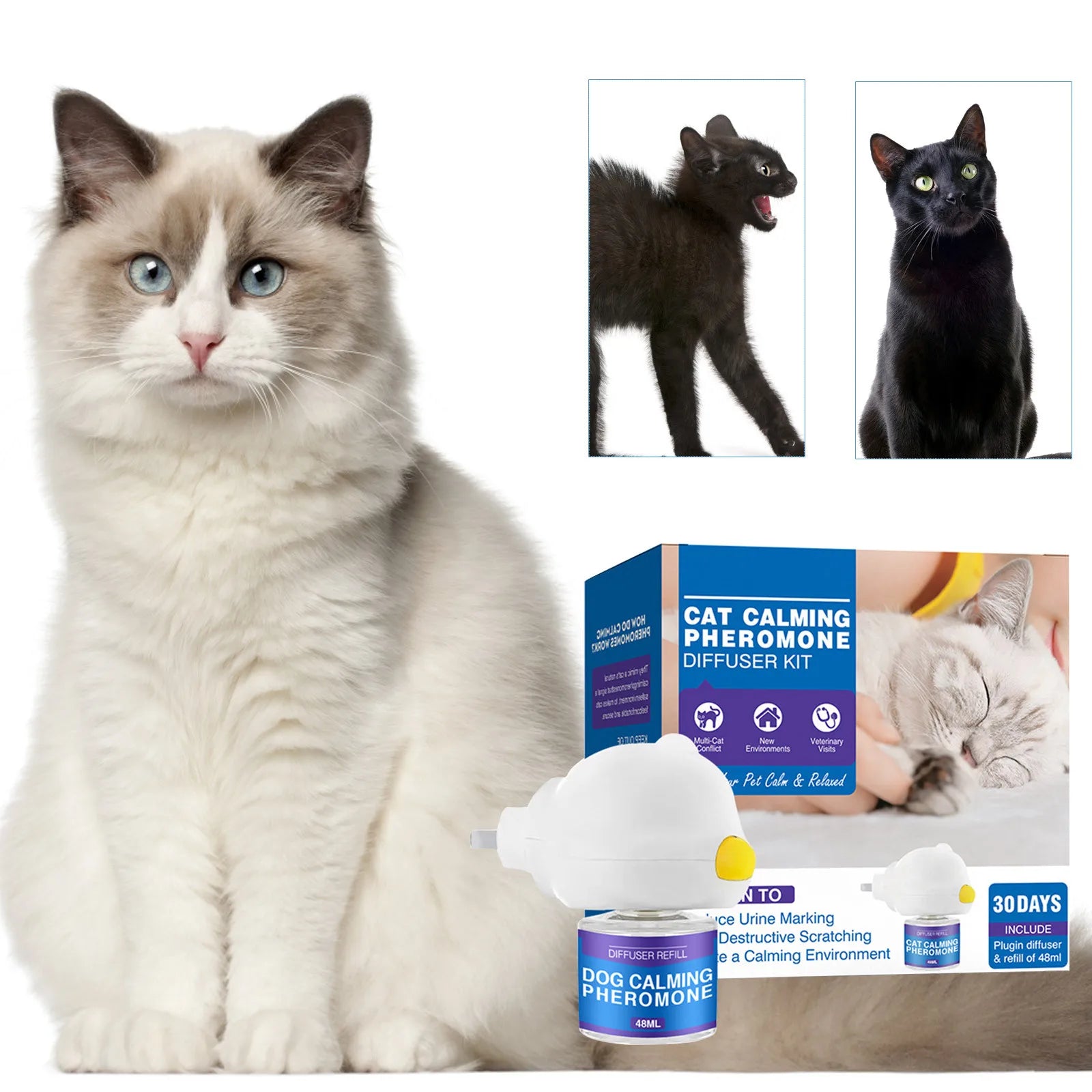 Pet Calming Diffuser Kit for Cats & Dogs - Stress & Anxiety Relief