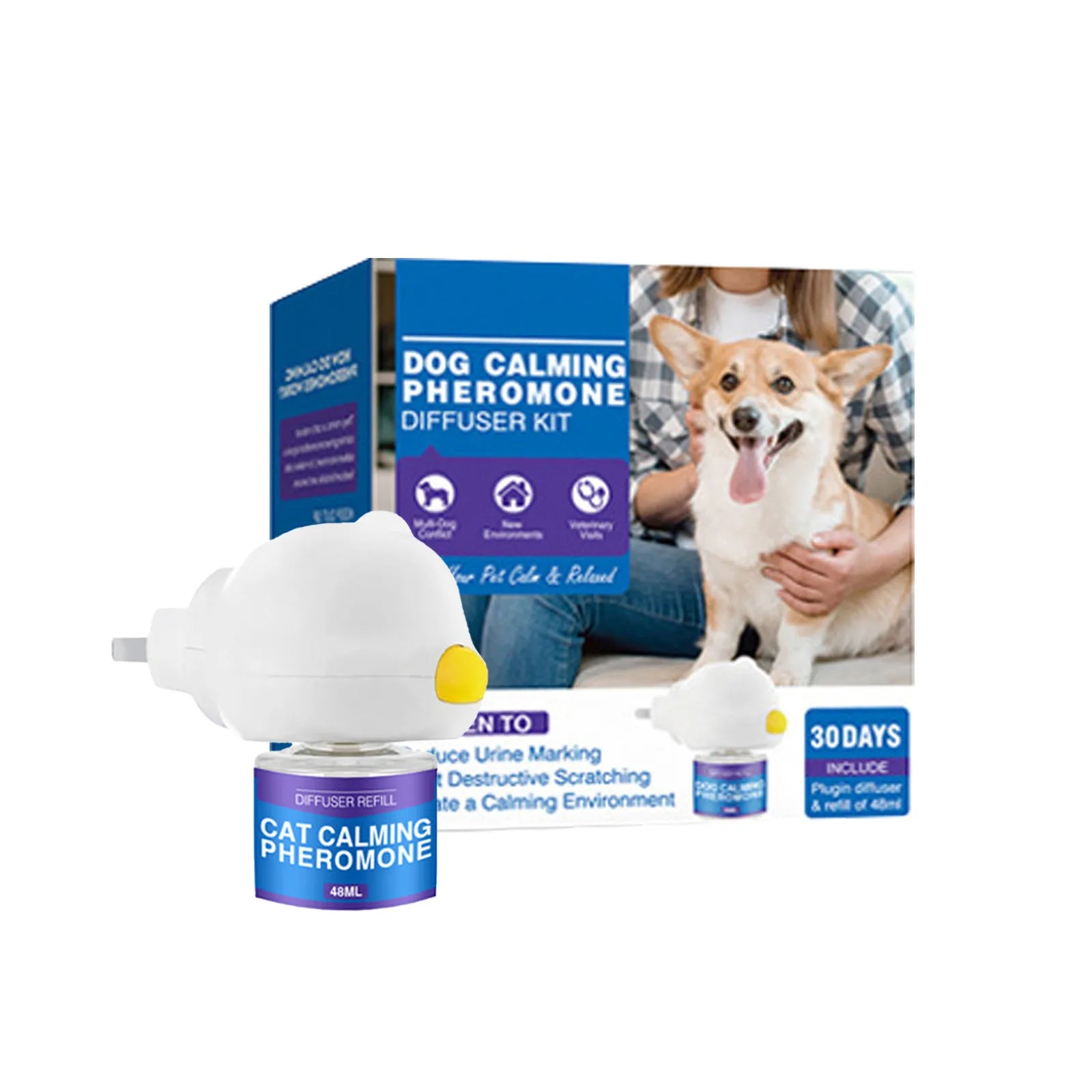 Pet Calming Diffuser Kit for Cats & Dogs - Stress & Anxiety Relief