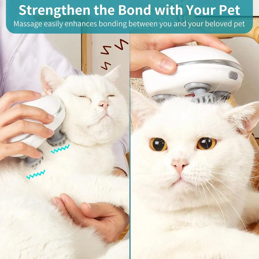 

Portable dog and cat massage device